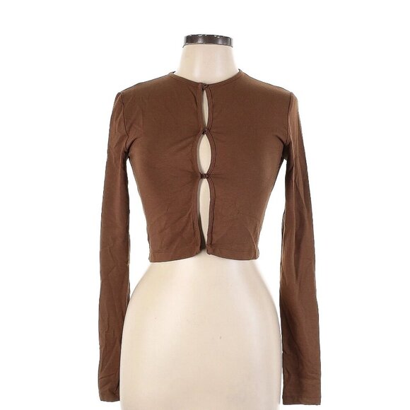Heavy Manners First Date Cardigan in Brown Medium NWT - Picture 3 of 5